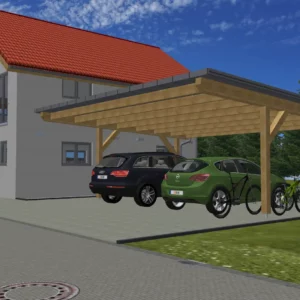 Individuelle Carport-Bausätze für 1, 2 und 3 Fahrzeuge